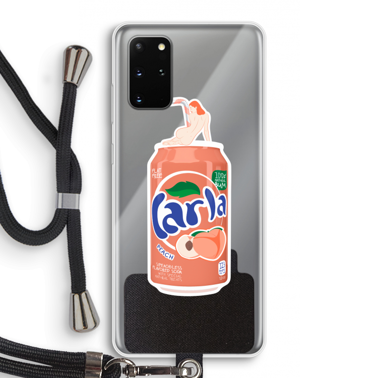 S(peach)less: Samsung Galaxy S20 Plus Transparant Hoesje met koord