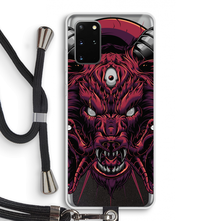 Hell Hound and Serpents: Samsung Galaxy S20 Plus Transparant Hoesje met koord