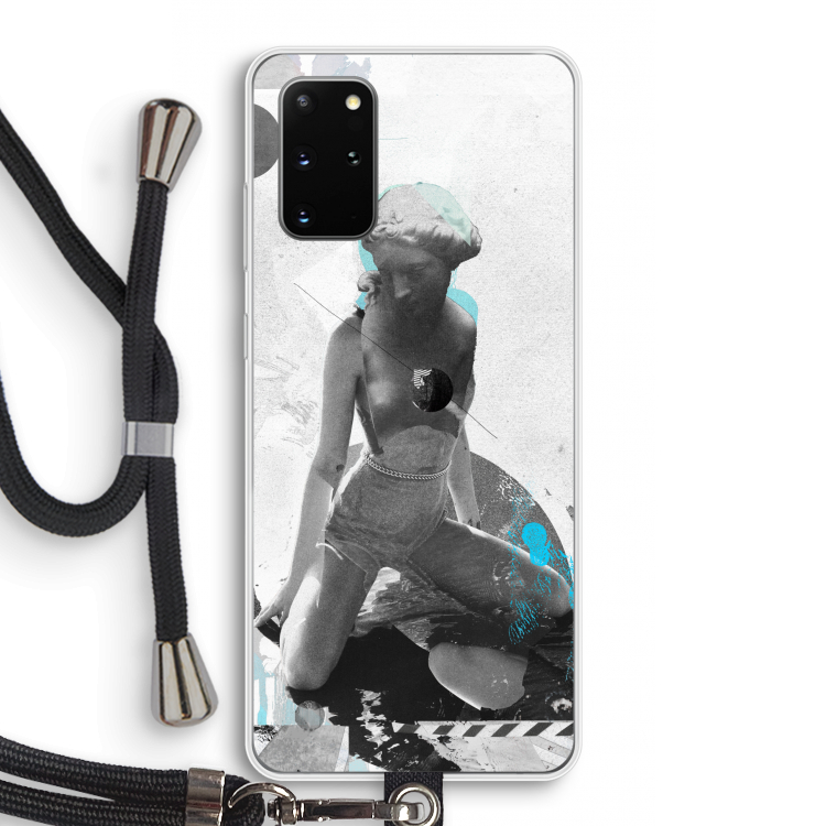 I will not feel a thing: Samsung Galaxy S20 Plus Transparant Hoesje met koord