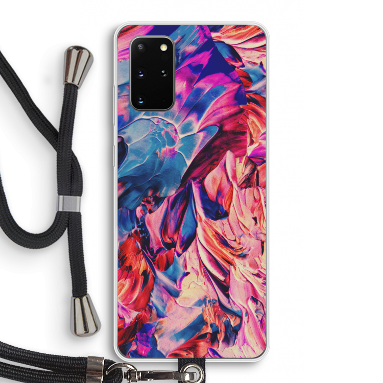 Pink Orchard: Samsung Galaxy S20 Plus Transparant Hoesje met koord