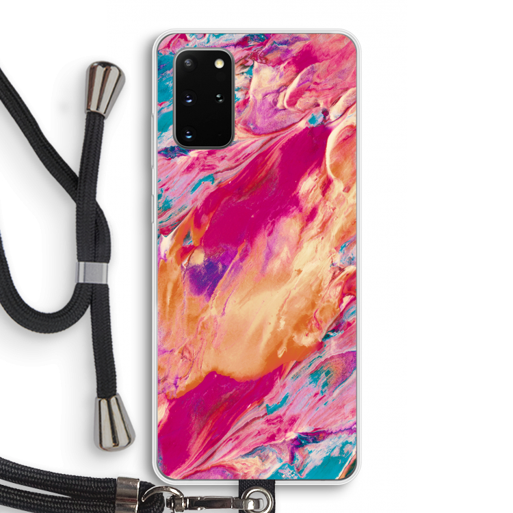 Pastel Echoes: Samsung Galaxy S20 Plus Transparant Hoesje met koord