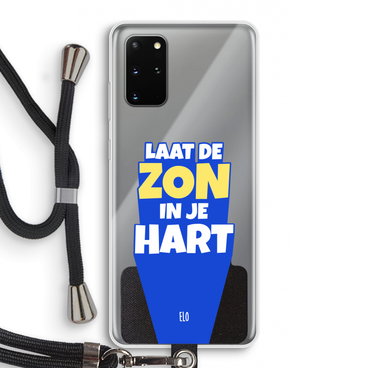 Laat de zon in je hart: Samsung Galaxy S20 Plus Transparant Hoesje met koord