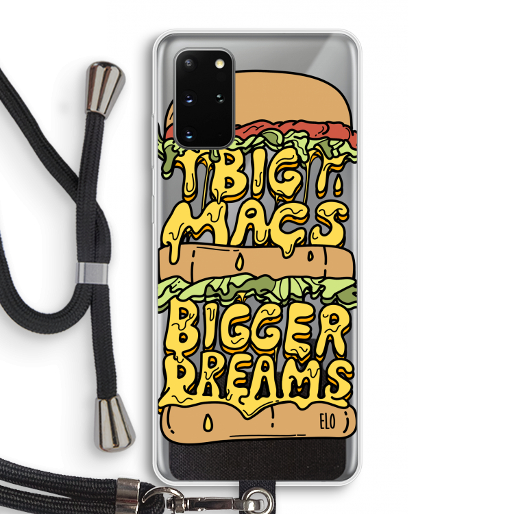 Big Macs Bigger Dreams: Samsung Galaxy S20 Plus Transparant Hoesje met koord