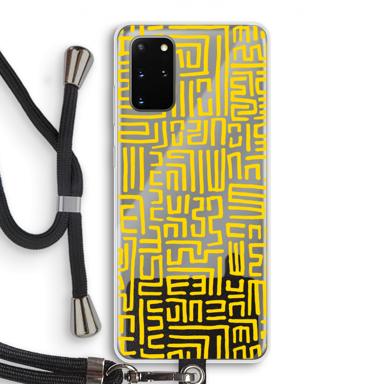 Majorelle Blue Print: Samsung Galaxy S20 Plus Transparant Hoesje met koord