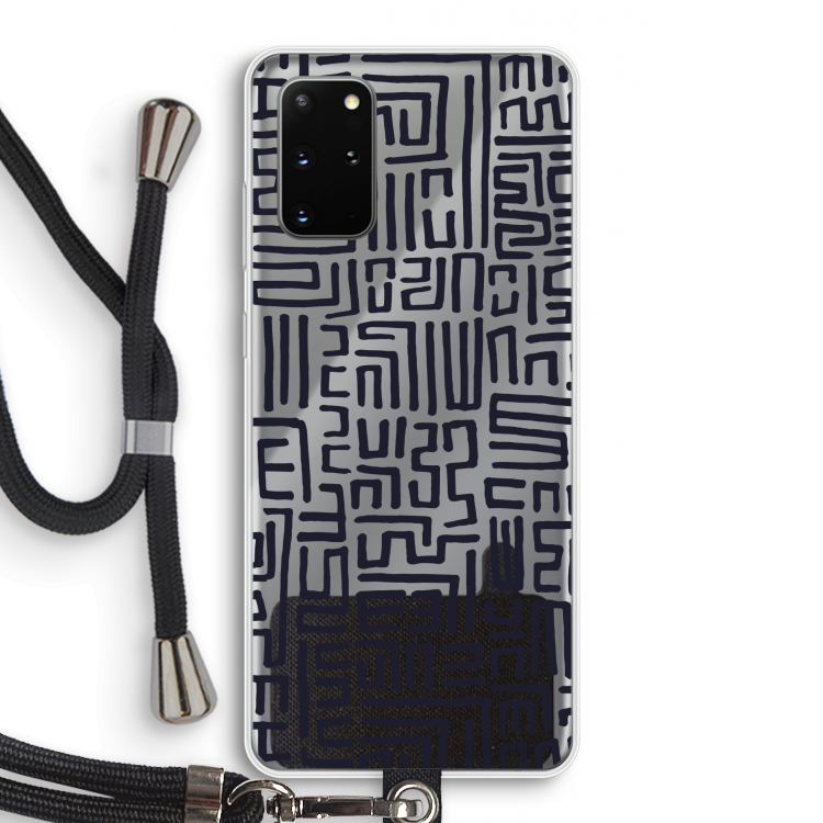 Moroccan Print: Samsung Galaxy S20 Plus Transparant Hoesje met koord