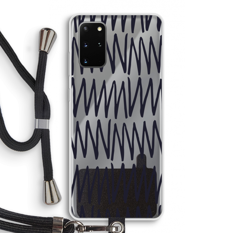 Marrakech Zigzag: Samsung Galaxy S20 Plus Transparant Hoesje met koord