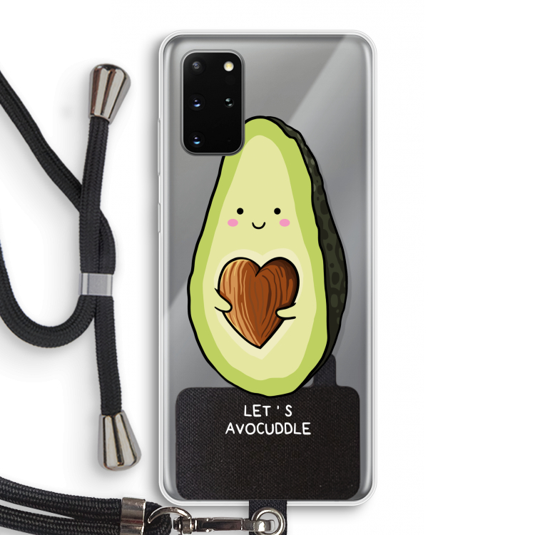 Avocuddle: Samsung Galaxy S20 Plus Transparant Hoesje met koord