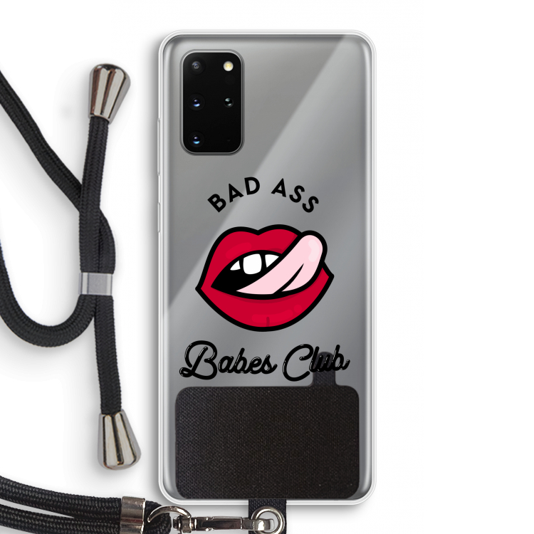Badass Babes Club: Samsung Galaxy S20 Plus Transparant Hoesje met koord