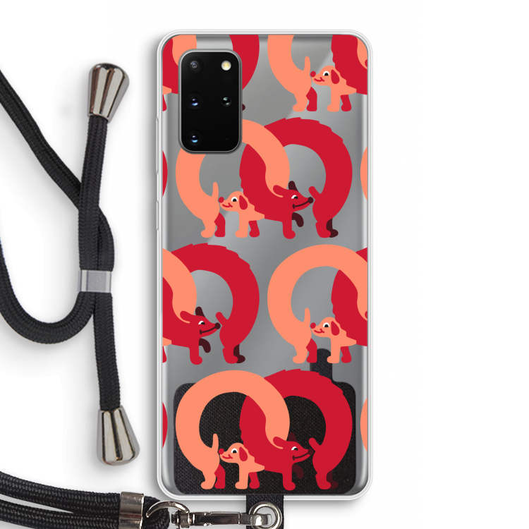 Dogs: Samsung Galaxy S20 Plus Transparant Hoesje met koord