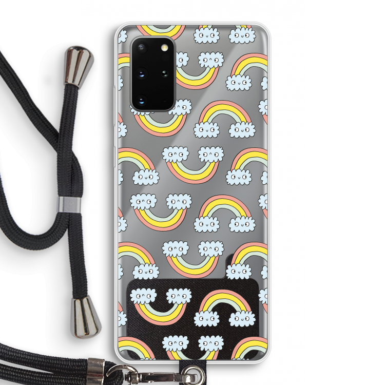Regenboog: Samsung Galaxy S20 Plus Transparant Hoesje met koord