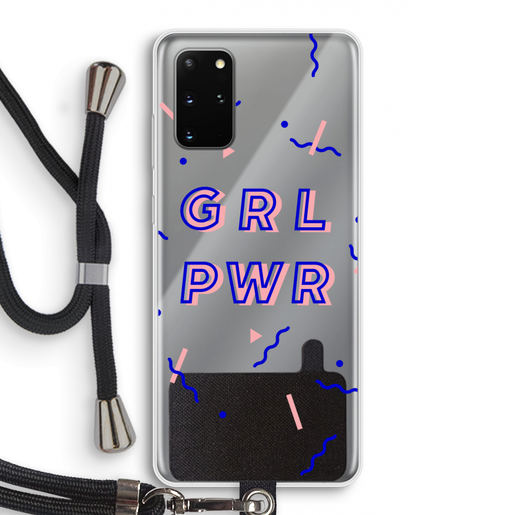 GRL PWR: Samsung Galaxy S20 Plus Transparant Hoesje met koord