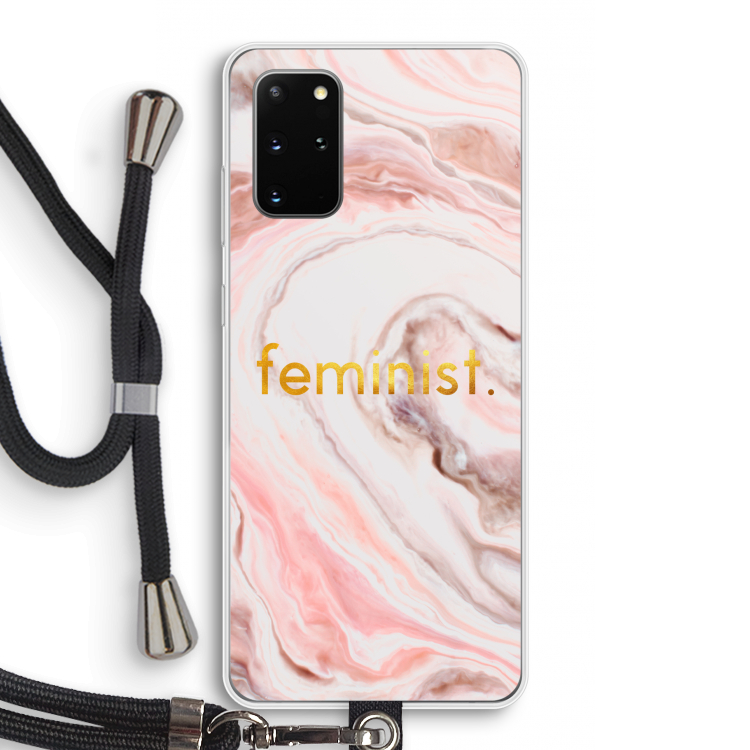 Feminist: Samsung Galaxy S20 Plus Transparant Hoesje met koord