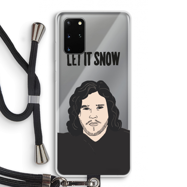 Let It Snow: Samsung Galaxy S20 Plus Transparant Hoesje met koord