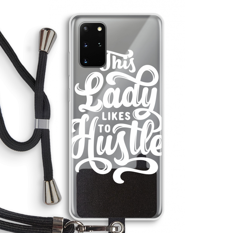 Hustle Lady: Samsung Galaxy S20 Plus Transparant Hoesje met koord