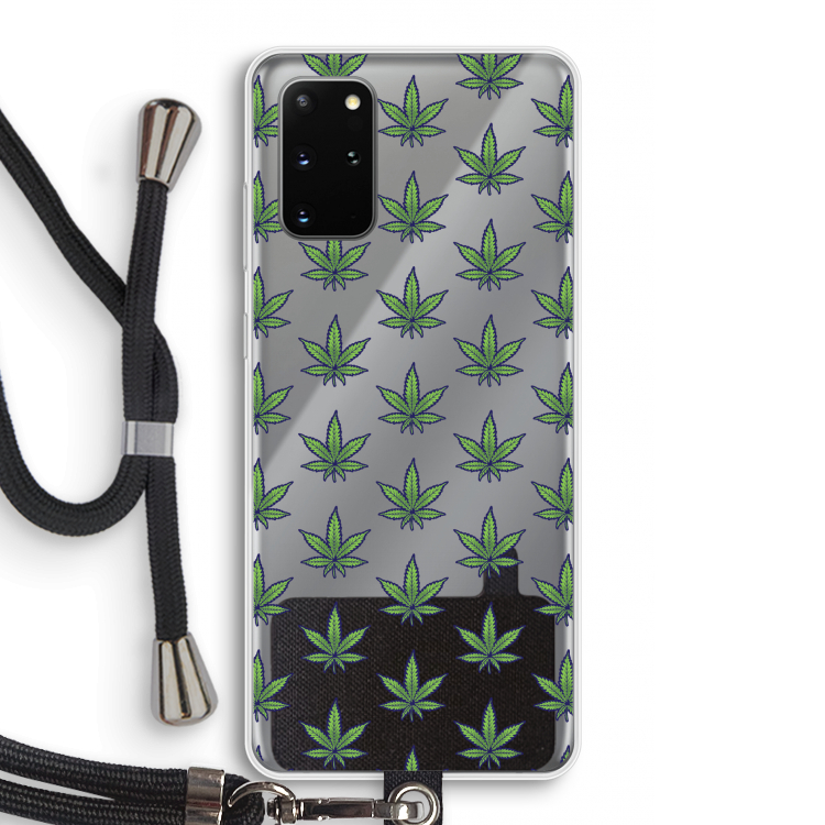 Weed: Samsung Galaxy S20 Plus Transparant Hoesje met koord