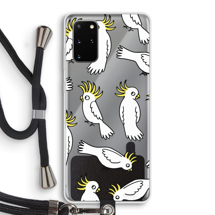 Papegaai: Samsung Galaxy S20 Plus Transparant Hoesje met koord