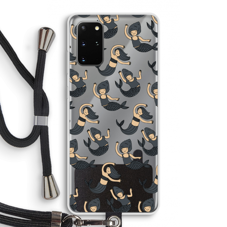 Zeemeermin: Samsung Galaxy S20 Plus Transparant Hoesje met koord