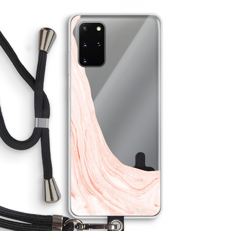 Peach bath: Samsung Galaxy S20 Plus Transparant Hoesje met koord