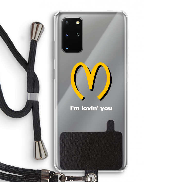 I'm lovin' you: Samsung Galaxy S20 Plus Transparant Hoesje met koord