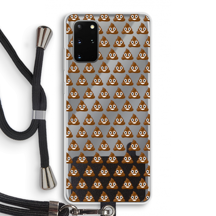 Poop emoji: Samsung Galaxy S20 Plus Transparant Hoesje met koord
