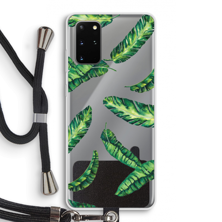 Lange bladeren: Samsung Galaxy S20 Plus Transparant Hoesje met koord