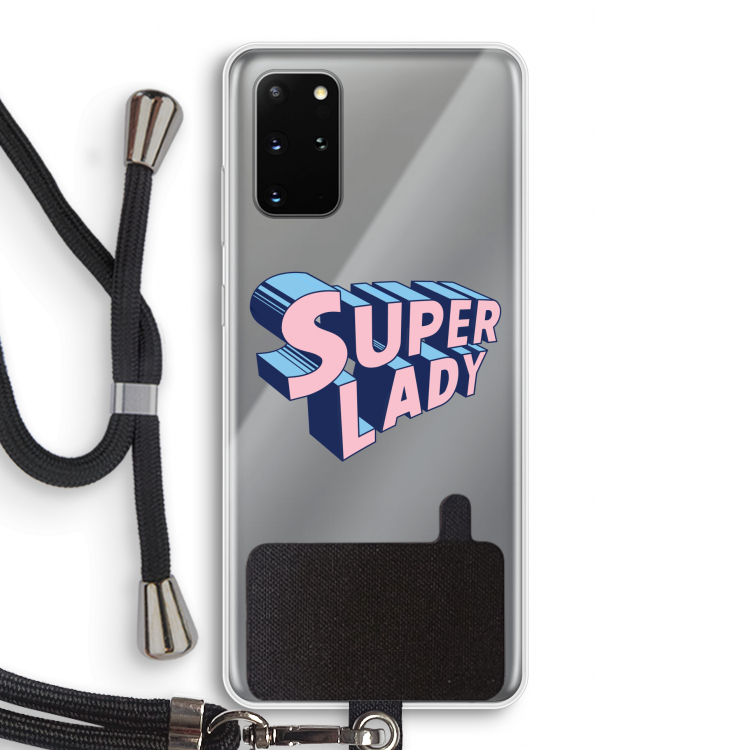 Superlady: Samsung Galaxy S20 Plus Transparant Hoesje met koord
