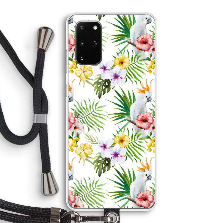 Gele kuif: Samsung Galaxy S20 Plus Transparant Hoesje met koord