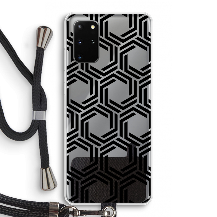 Geometrisch patroon: Samsung Galaxy S20 Plus Transparant Hoesje met koord