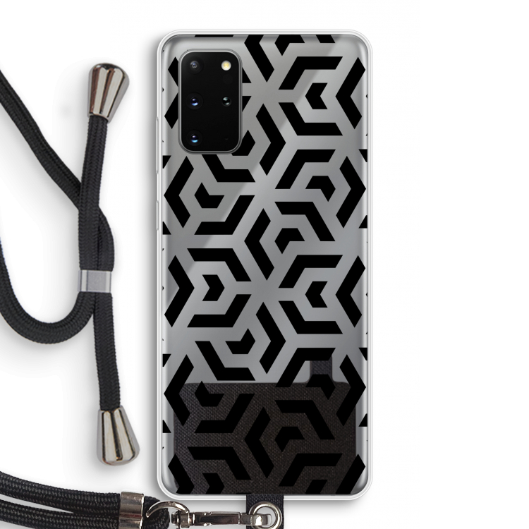 Crazy pattern: Samsung Galaxy S20 Plus Transparant Hoesje met koord