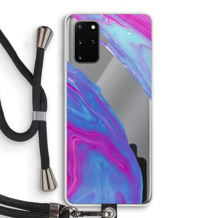 Zweverige regenboog: Samsung Galaxy S20 Plus Transparant Hoesje met koord