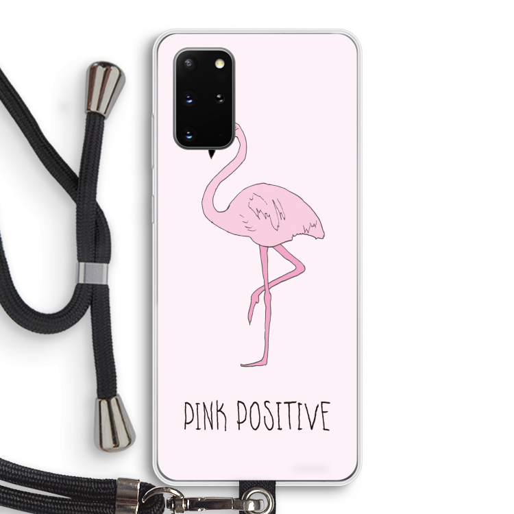 Pink positive: Samsung Galaxy S20 Plus Transparant Hoesje met koord