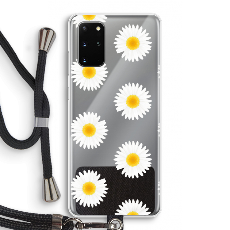 Margrietjes: Samsung Galaxy S20 Plus Transparant Hoesje met koord