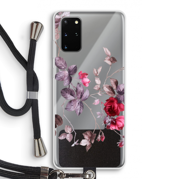 Mooie bloemen: Samsung Galaxy S20 Plus Transparant Hoesje met koord