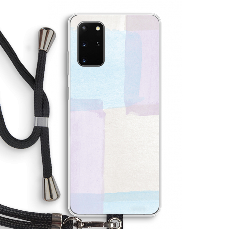 Square pastel: Samsung Galaxy S20 Plus Transparant Hoesje met koord