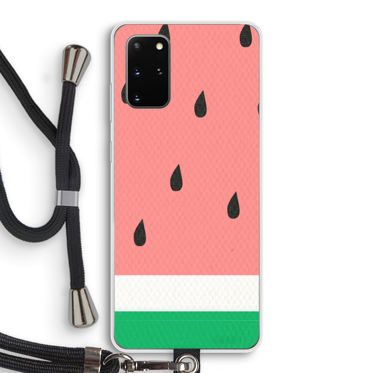 Watermeloen: Samsung Galaxy S20 Plus Transparant Hoesje met koord