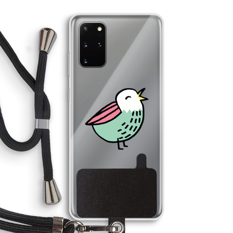 Birdy: Samsung Galaxy S20 Plus Transparant Hoesje met koord