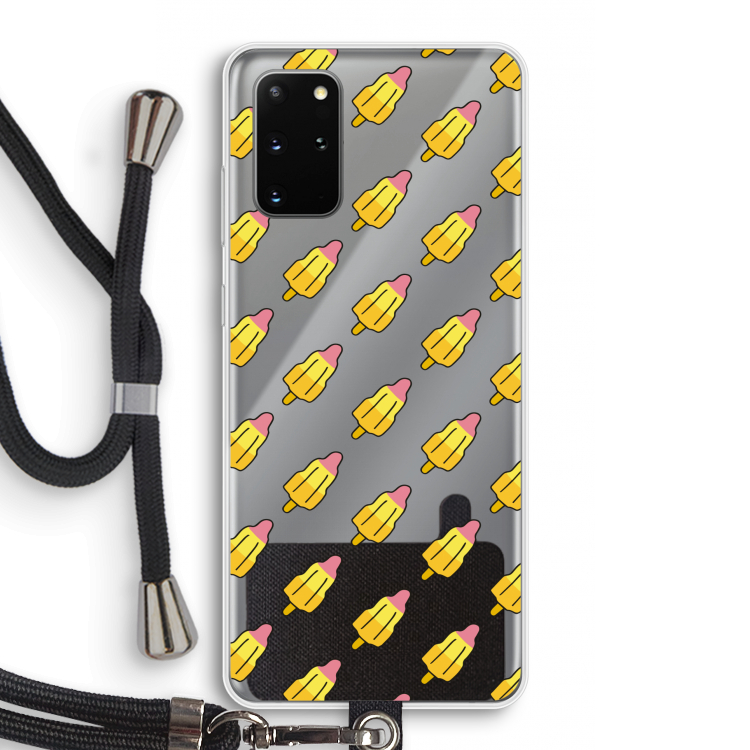 Waterijsjes: Samsung Galaxy S20 Plus Transparant Hoesje met koord