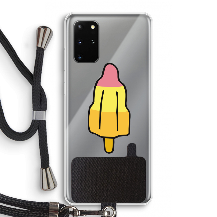 Raketijsje: Samsung Galaxy S20 Plus Transparant Hoesje met koord