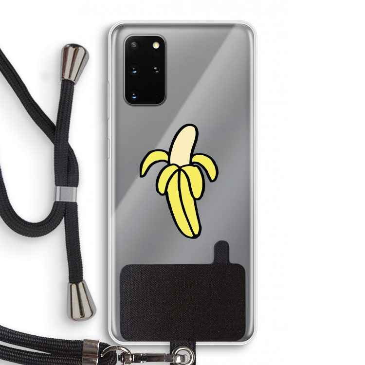 Banana: Samsung Galaxy S20 Plus Transparant Hoesje met koord