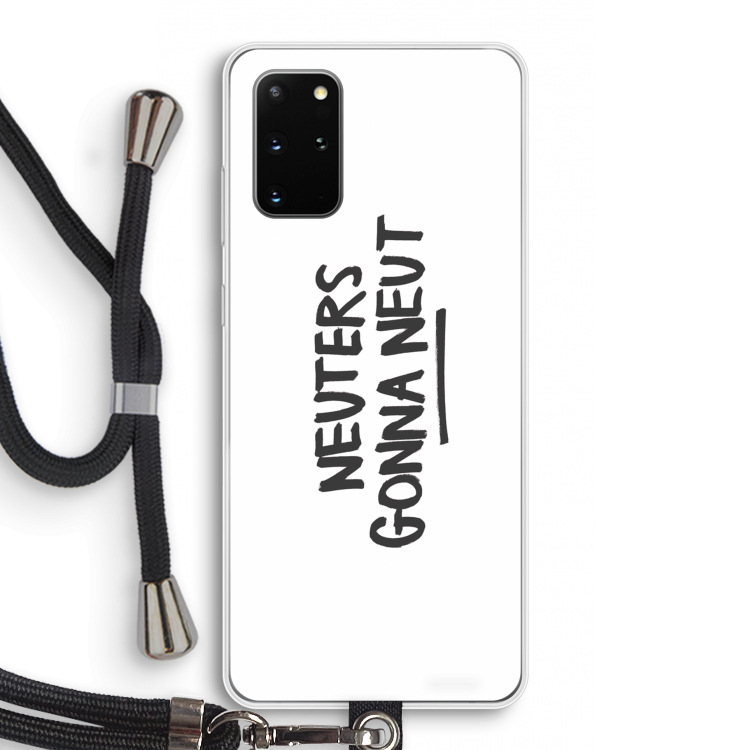 Neuters: Samsung Galaxy S20 Plus Transparant Hoesje met koord
