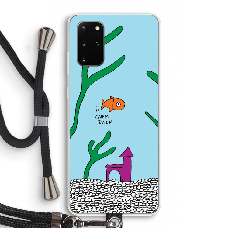 Aquarium: Samsung Galaxy S20 Plus Transparant Hoesje met koord