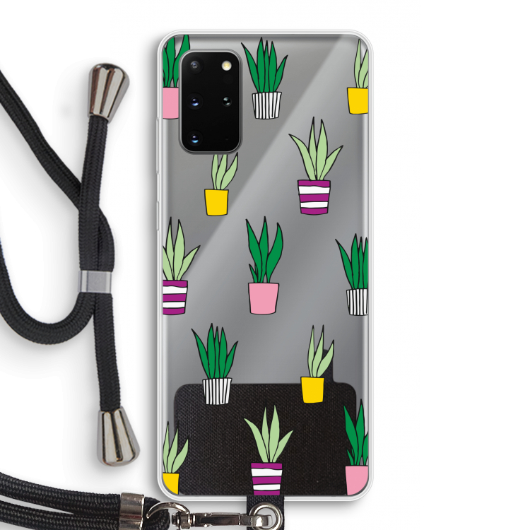 Sanseveria: Samsung Galaxy S20 Plus Transparant Hoesje met koord