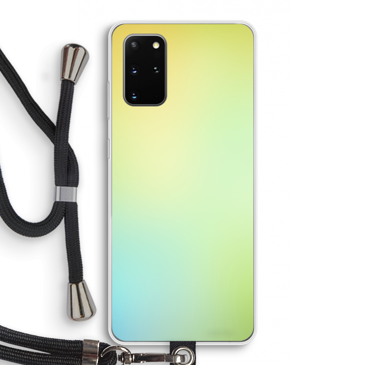 Minty mist pastel: Samsung Galaxy S20 Plus Transparant Hoesje met koord