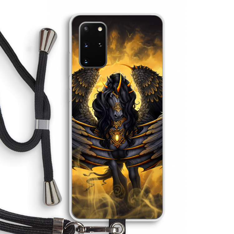 Pegasus: Samsung Galaxy S20 Plus Transparant Hoesje met koord