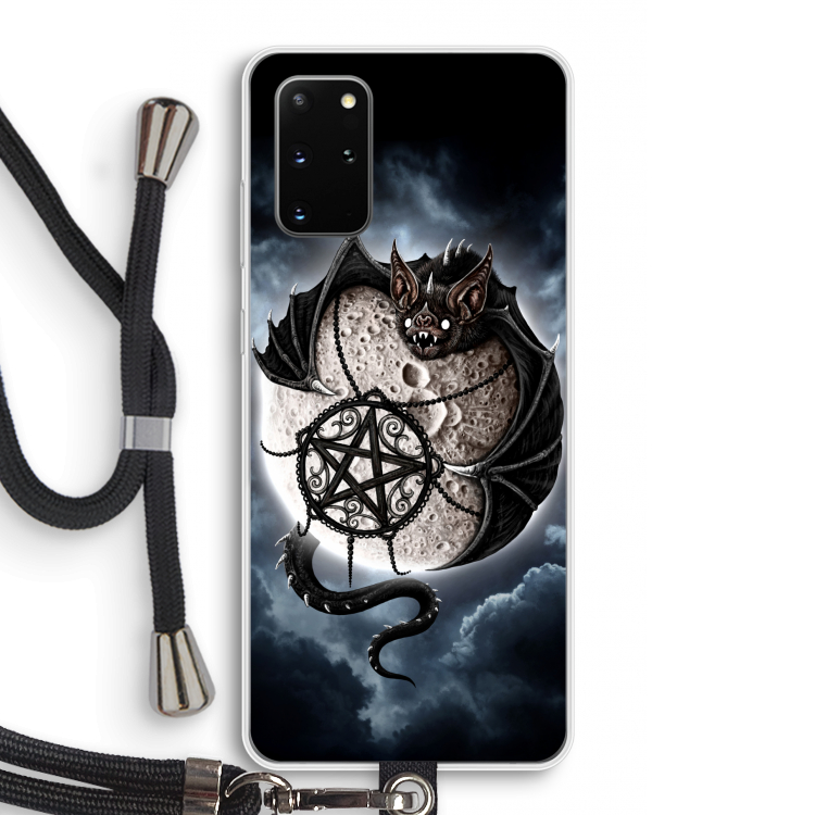 Volle maan: Samsung Galaxy S20 Plus Transparant Hoesje met koord