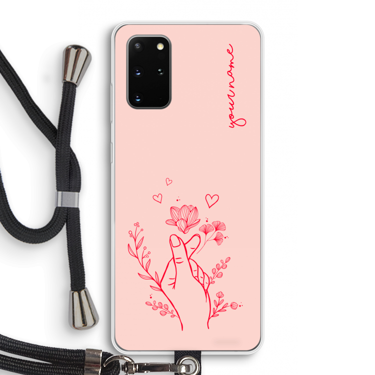 Giving Flowers: Samsung Galaxy S20 Plus Transparant Hoesje met koord