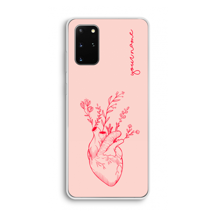 Blooming Heart: Samsung Galaxy S20 Plus Transparant Hoesje