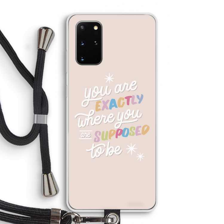 Right Place: Samsung Galaxy S20 Plus Transparant Hoesje met koord