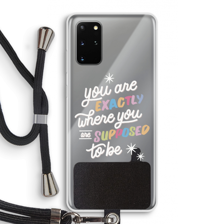 Right Place: Samsung Galaxy S20 Plus Transparant Hoesje met koord