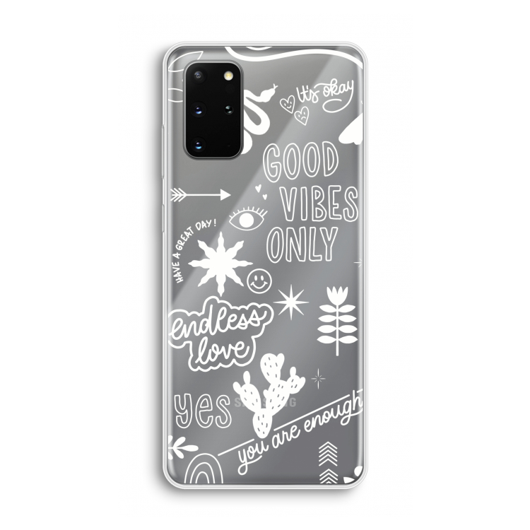 Good vibes: Samsung Galaxy S20 Plus Transparant Hoesje